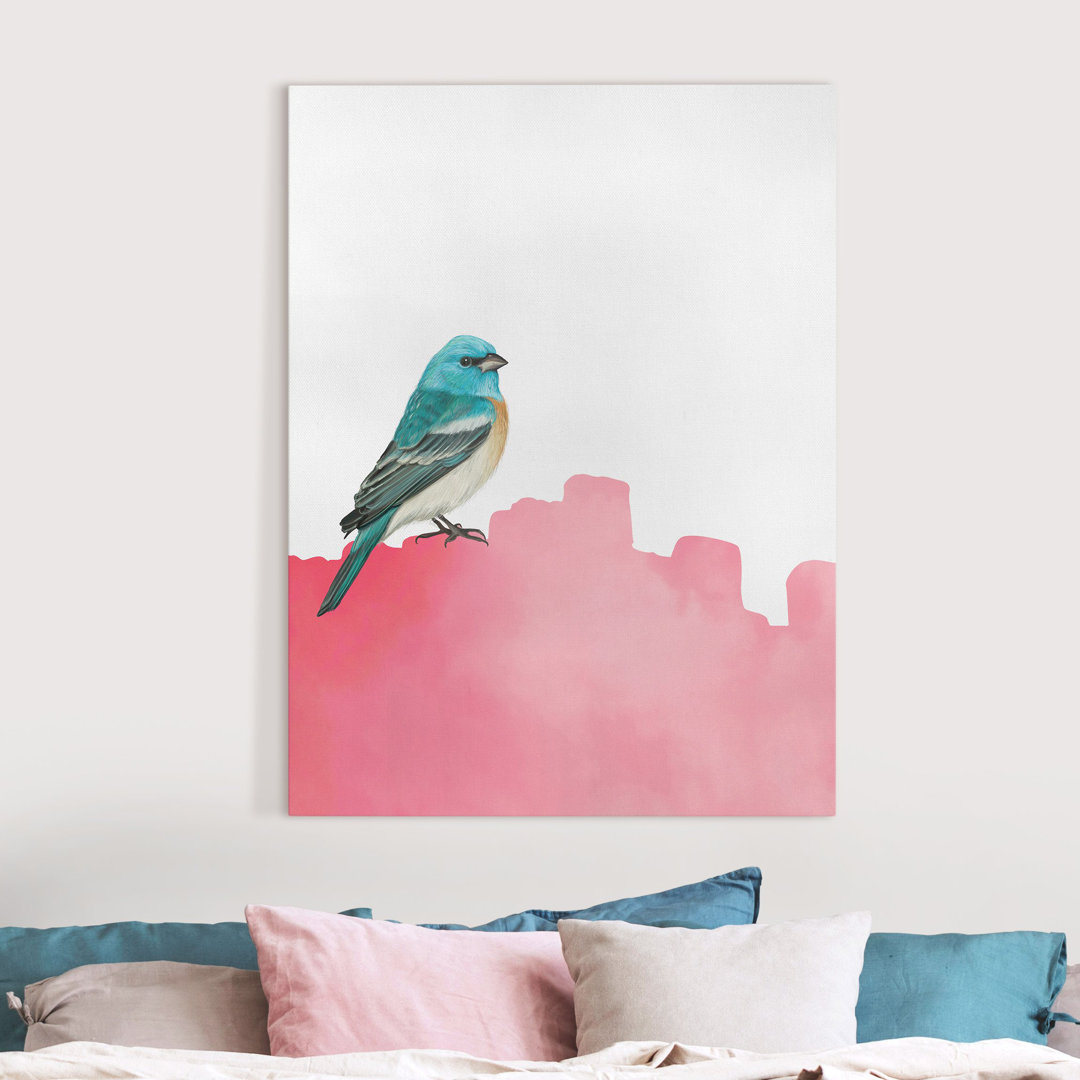 Leinwandbild Bird on Pink von Juan Pablo Fonrodona