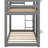 Monhollan Kids Twin Over Twin Bunk Bed-1861863048
