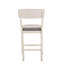 Ensemble de 2 chaises d'appoint rembourrées en bois massif, finition blanche, comptoir, sièges de salle à manger contemporains