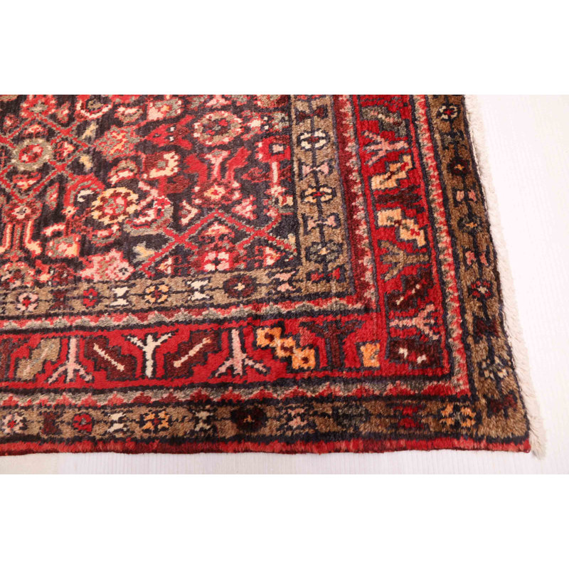 Tapis noir et rouge Andelz 3 pi 7 po x 6 pi 7 po