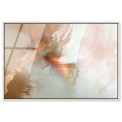 «Flowing Rust I», reproduction d'art acrylique encadrée par Art Remedy, cadre argenté, 54 x 36