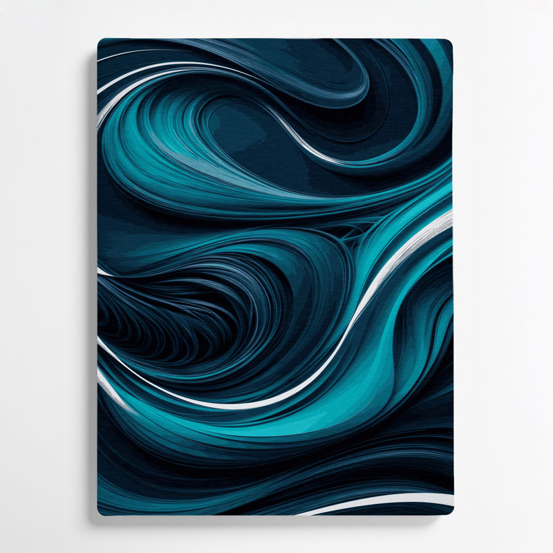 Art numérique bleu abstrait numérique 34, H 14 po x l 11 po