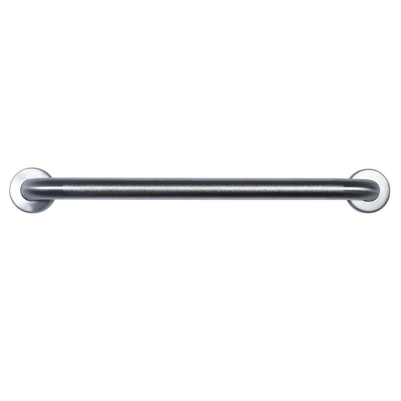 Stainless Steel Grab Bar with Concealed Flange, Peened Stainless Steel, 24" W