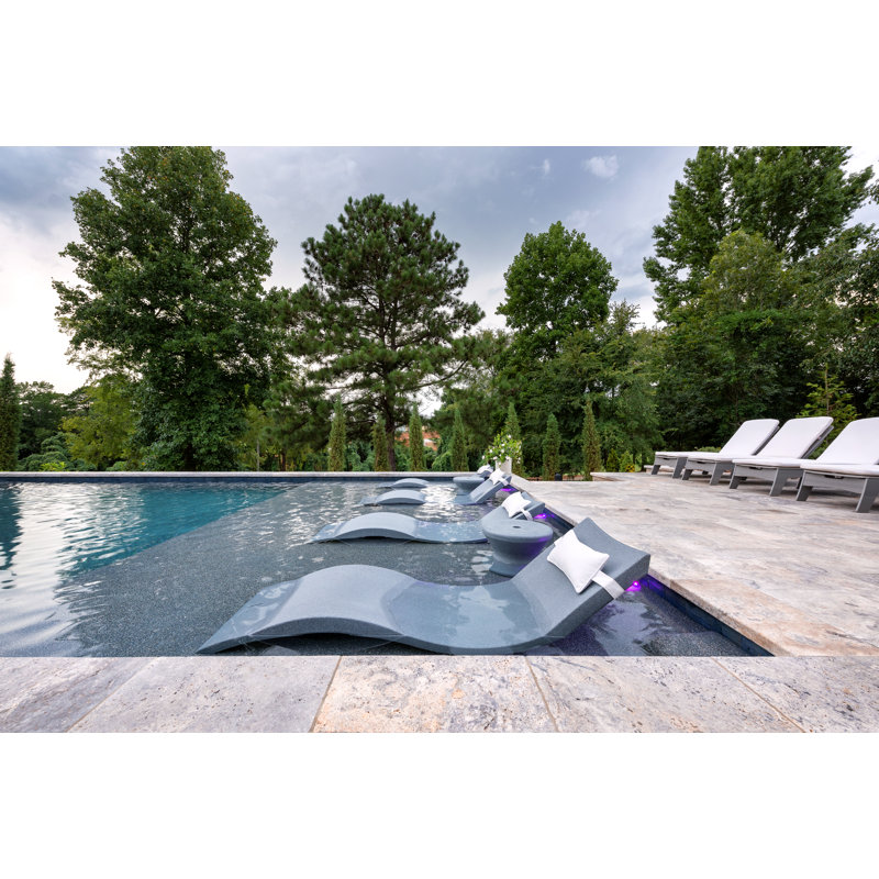 Chaise longue de piscine Ledge Lounger Signature, Gris