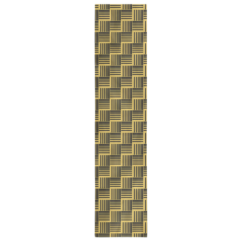 Fractured Stripes Table Runner, 16" x 90", Light Yellow