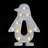 10.25" White Penguin LED Marquee LED Sign