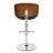 Winchcombe Adjustable Height Swivel Barstool in Faux Leather, Walnut Wood and Chrome Base-17839166
