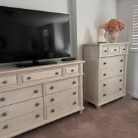 Stratton 9 Drawer Dresser with Mirror Sand & Stable