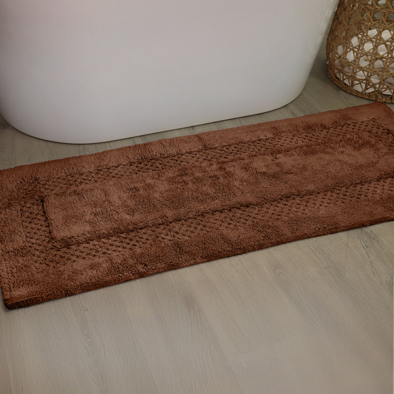 Tapis pour salle de bain Antigona, l 21 po x L 54 po, Brun