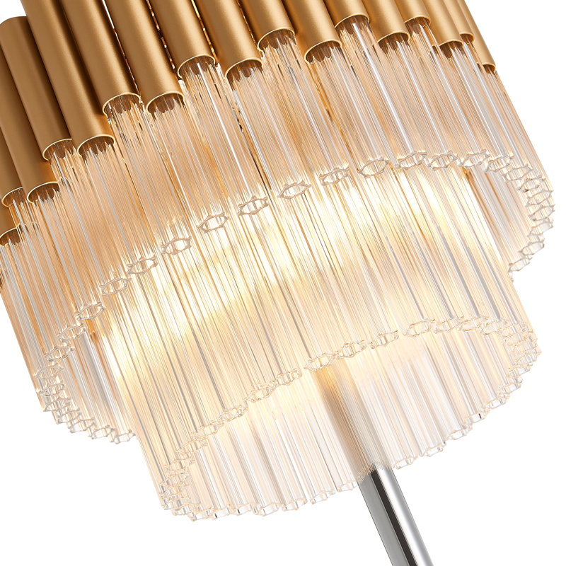 Synthia 157cm Chrome Candelabra Floor Lamp