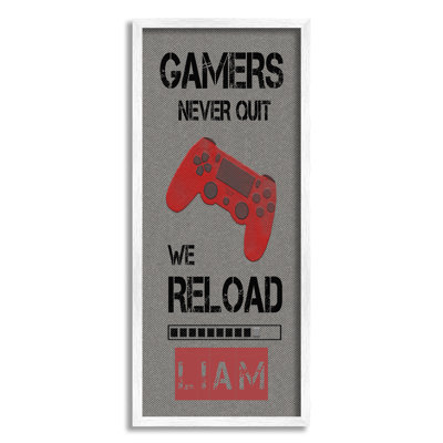 Art mural personnalisé Gamers Never Quit cmw-119