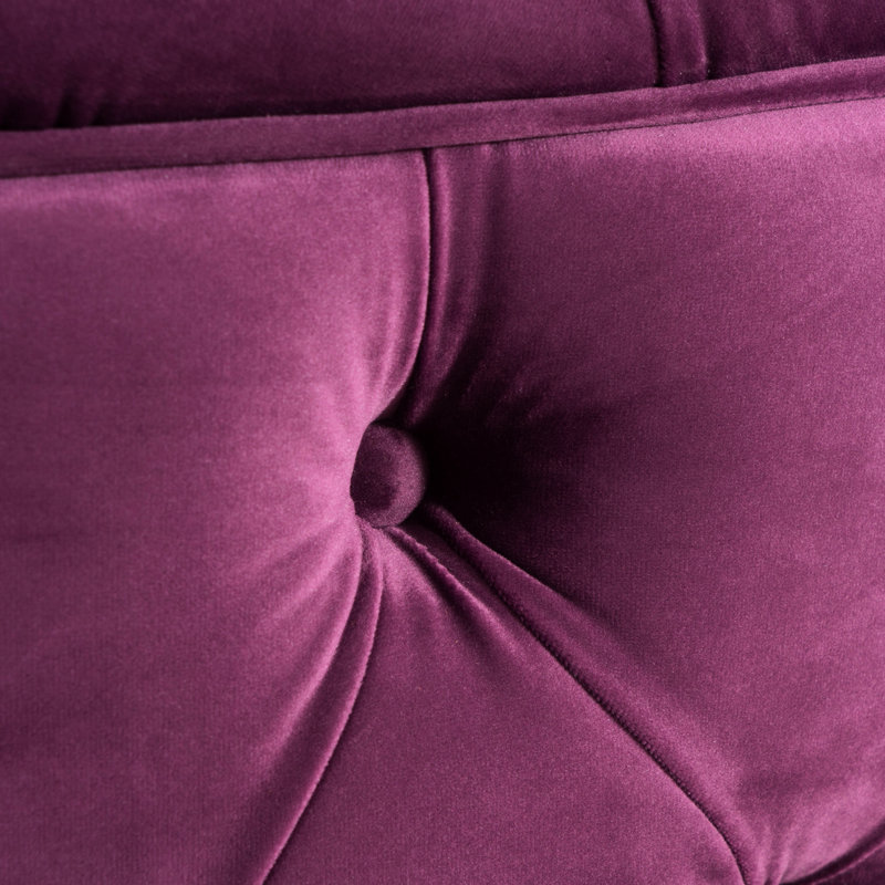 Velours fuchsia moderne avec un panneau latéral élégant et intemporel