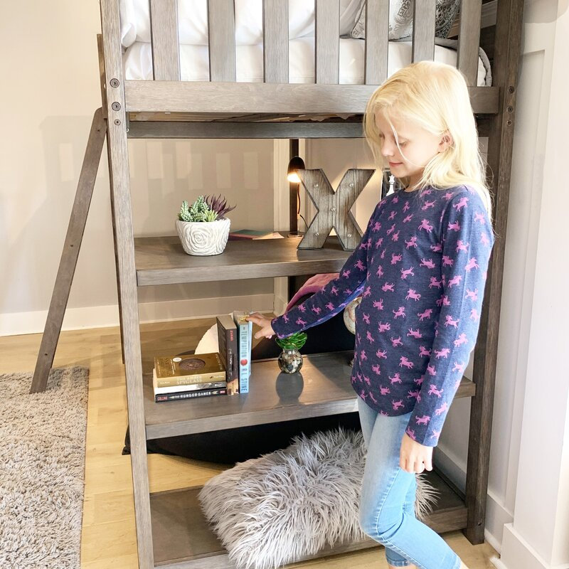 Lit mezzanine simple Jammel Kids, Argile