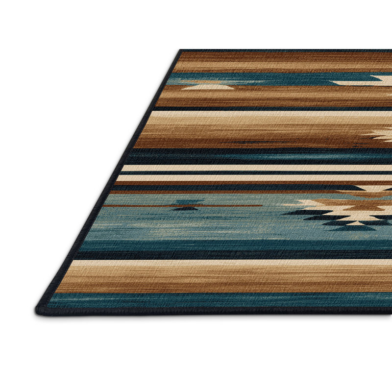  Tapis lavable Horizon Layers Southwestern, Rectangulaire 8 pi x 10 pi