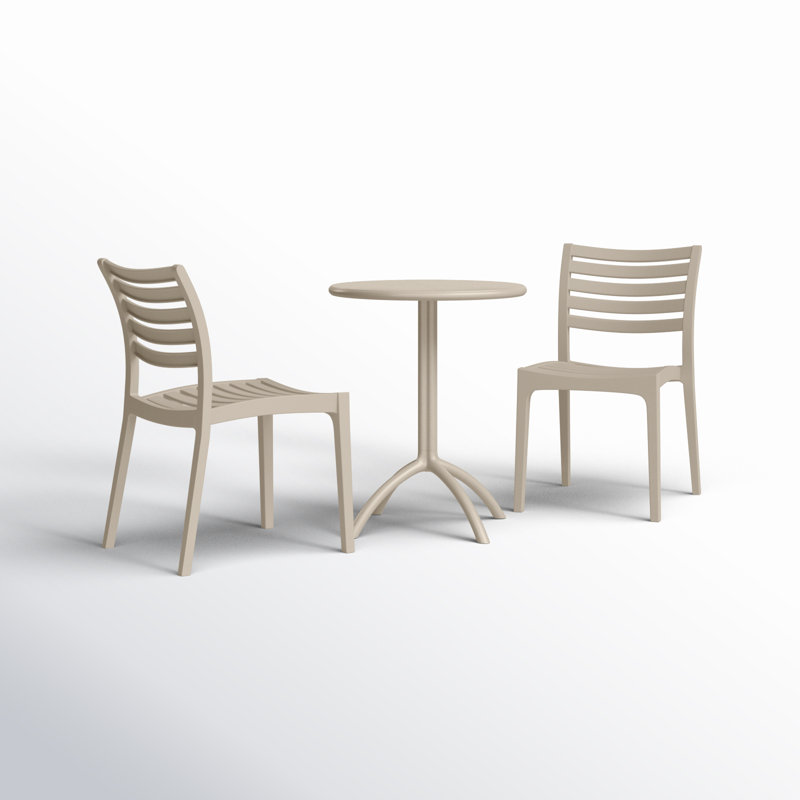 Jacinta 2 - Person 23.6" Bistro Set, Taupe