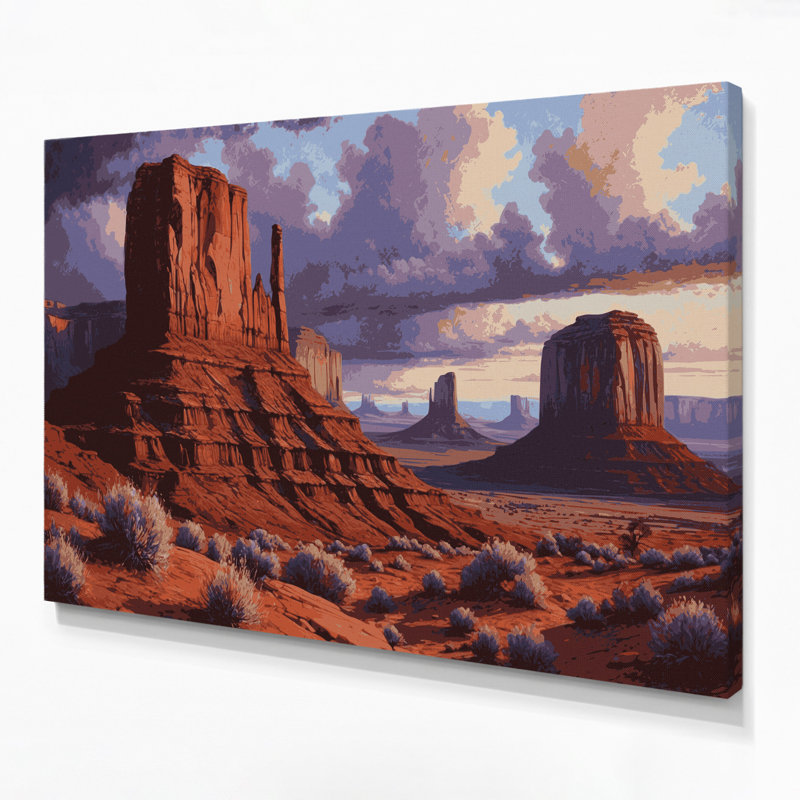 Art mural sur toile USA State Utah Brown, H 11 po x l 14 po