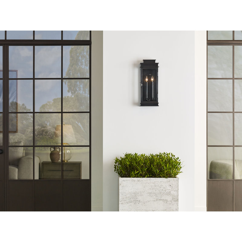 Chapman & Myers Linear Lantern Tall, Antique-Burnished Brass