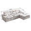 Canapé d'angle en L peu encombrant avec fonction convertible-224783803