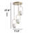 Adjustable Height 3 Lights Globe Cluster Pendant-344860663