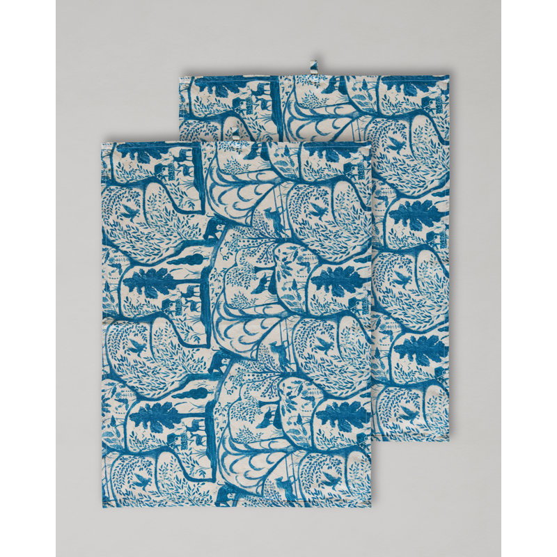 THE ENCHANTED WOODLAND DUSK BLUE TOWEL SET