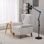 Ensemble de table basse et de chaises d'appoint de style rétro de luxe, une chaise de lecture confortable à haut dossier et une table basse en bois massif,