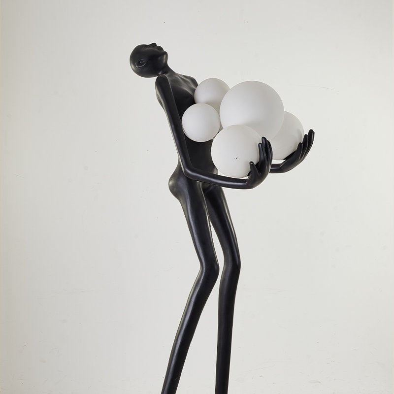 71'' Black Novelty Floor Lamp