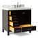 Ariel Cambridge 36 In. Right Offset Vanity With 2 In. Carrara Marble Countertop