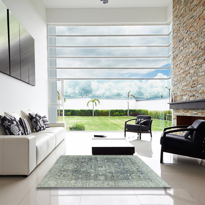 Tapis abstrait moderne 2337, Carré 6 pi