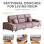 Upholstered 43.69 " Fabric Power Reclining Sectional