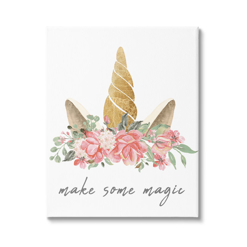 «Make Some Magic Unicorn» par Lil 'Rue, H 20 po x l 16 po x P 1,5 po