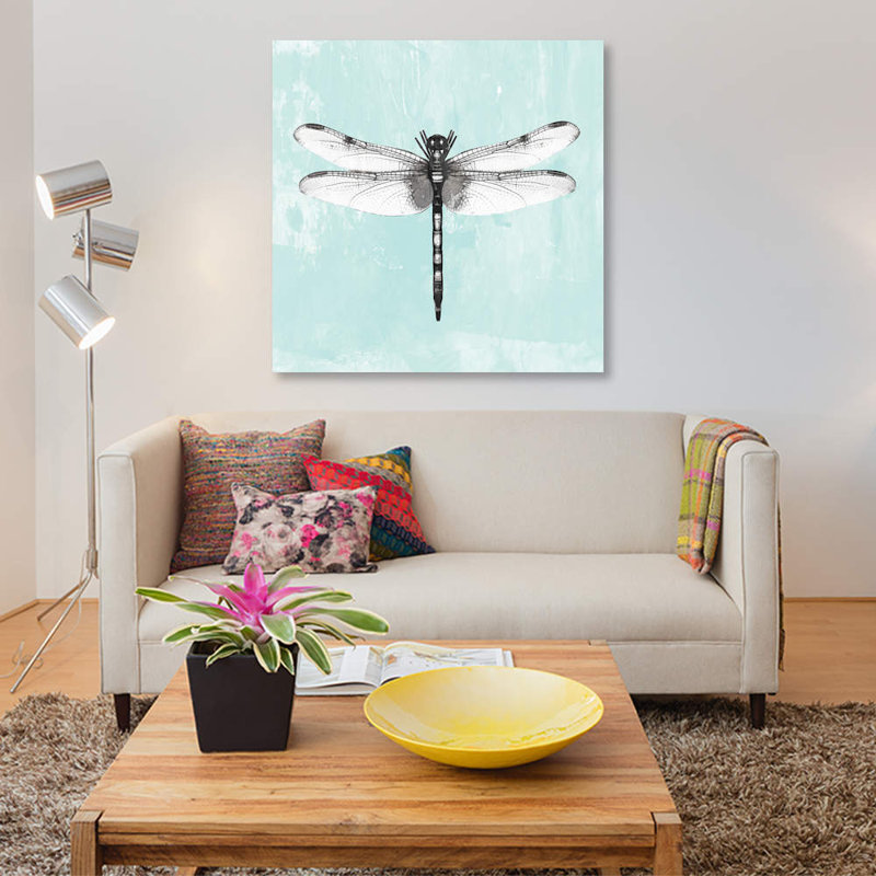 «Dragonfly I», reproduction sur toile, H 37 po x l 37 po x P 1,5 po, Toile tendue, Pas de tapis