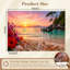 Papier peint adhésif pelez et collez Tropical Seaside Beach Vibrant Flowers Shells Clear Turquoise Water Wall Art Auto-adhésif et amovible