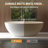 Luxury Soaking Experience In Solid Stone Matte White Bathtub - Perfect For Spa-like Relaxation