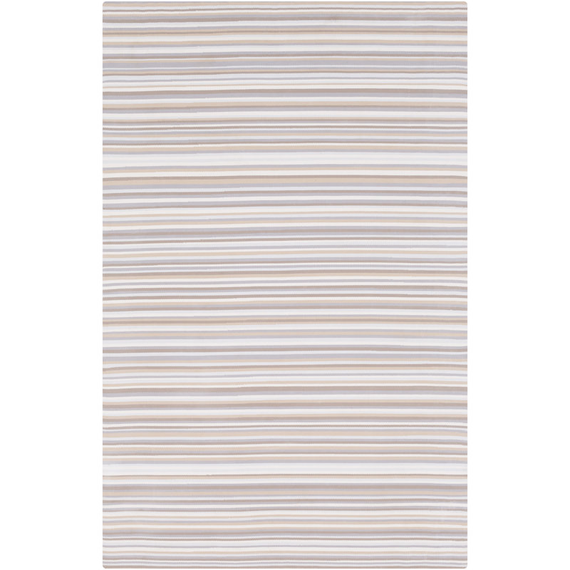 Tapis gris moyen tissé à plat Arianah, 5 pi x 7 pi 6 po