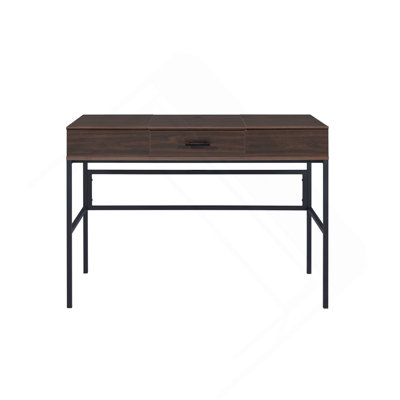 Verster Oak & Black Finish Writing Desk W/USB