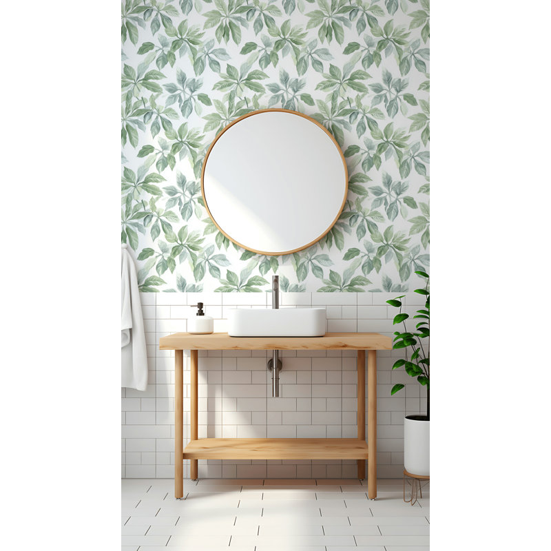 Papier peint botanique à motif d'aquarelle