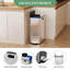 Poubelle de cuisine 15 gallons, poubelle de cuisine à pédale avec couvercle papillon, grande poubelle en acier inoxydable anti-odeur avec seaux intérieurs amovibles (2 x 28 L) - Argent