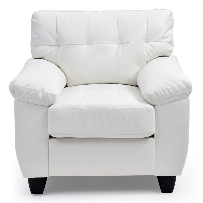 Chaise d'appoint chic et moderne en blanc, White