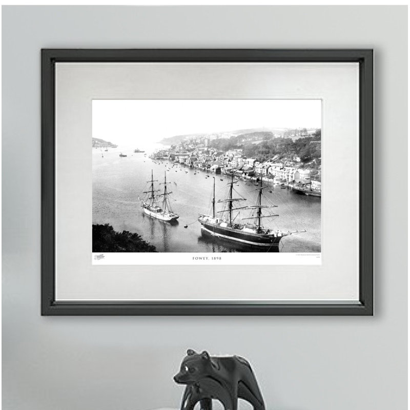Fowey, 1898 - Single Picture Frame Print, 28cm H x 36cm W x 2.3cm D