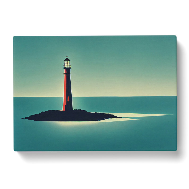 Excellent Lighthouse - Wrapped Canvas, 50cm H x 76cm W x 3cm D