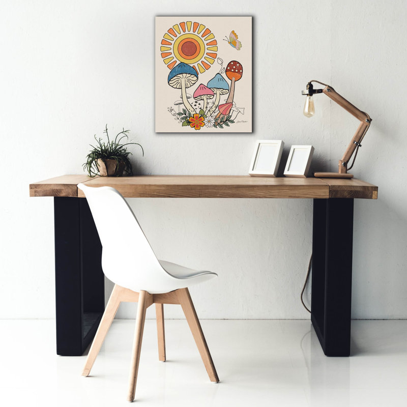  «Groovy Mushroom A» par Jean Plout, art mural sur toile, 20 po x 24 po