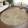 Machine Washable Indoor/Outdoor Xhevrie Gold Rug