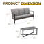 Ensemble de conversation pour l'extérieur pour 3 personnes avec coussins-1477962411
