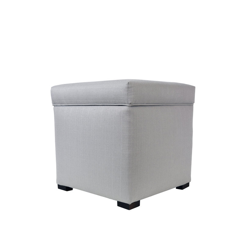Woodside Upholstered Ottoman, Silver Gray