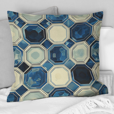 Coussin bleu beige Midcentury II - Midcentury