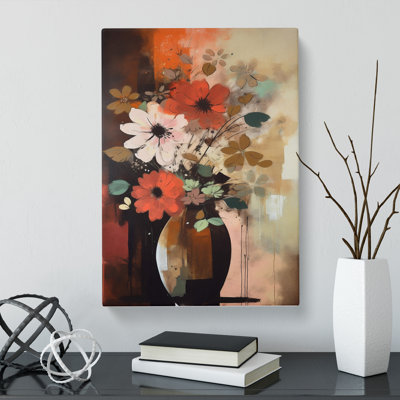 Mid Century Flowers Vol.4 - Wrapped Canvas