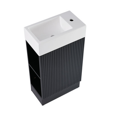 18.6'' Single Bathroom Vanity With Ceramic Top