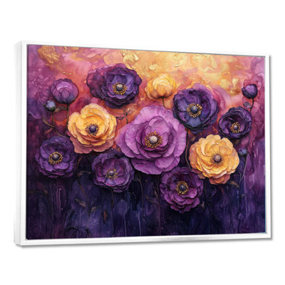Lavender Ranunculus Flowers Field I - Ranunculus Canvas Wall Art