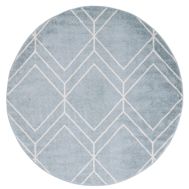 Tapis à motif géométrique Janssen Performance, Rond 8 pi