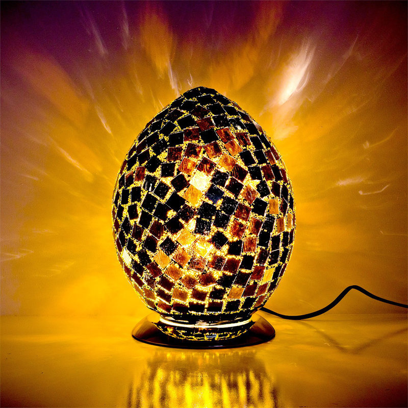Mosaic Glass Egg 30cm Novelty Lamp
